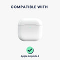 kwmobile Silicone Case for Apple AirPods 4 Case - Headphone Protective Cover with Carabiner