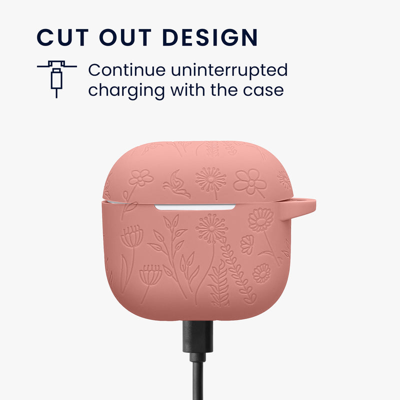 kwmobile Silicone Case for Apple AirPods 4 Case - Headphone Protective Cover with Carabiner
