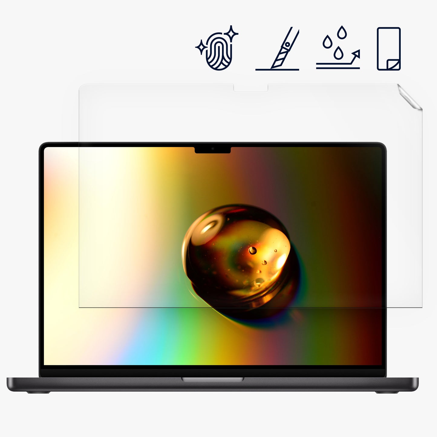Screen Protector compatible with Apple MacBook Pro 14.2 M4 A3112 / A3185 / A3401 / M3 A2992 / M2 A2779