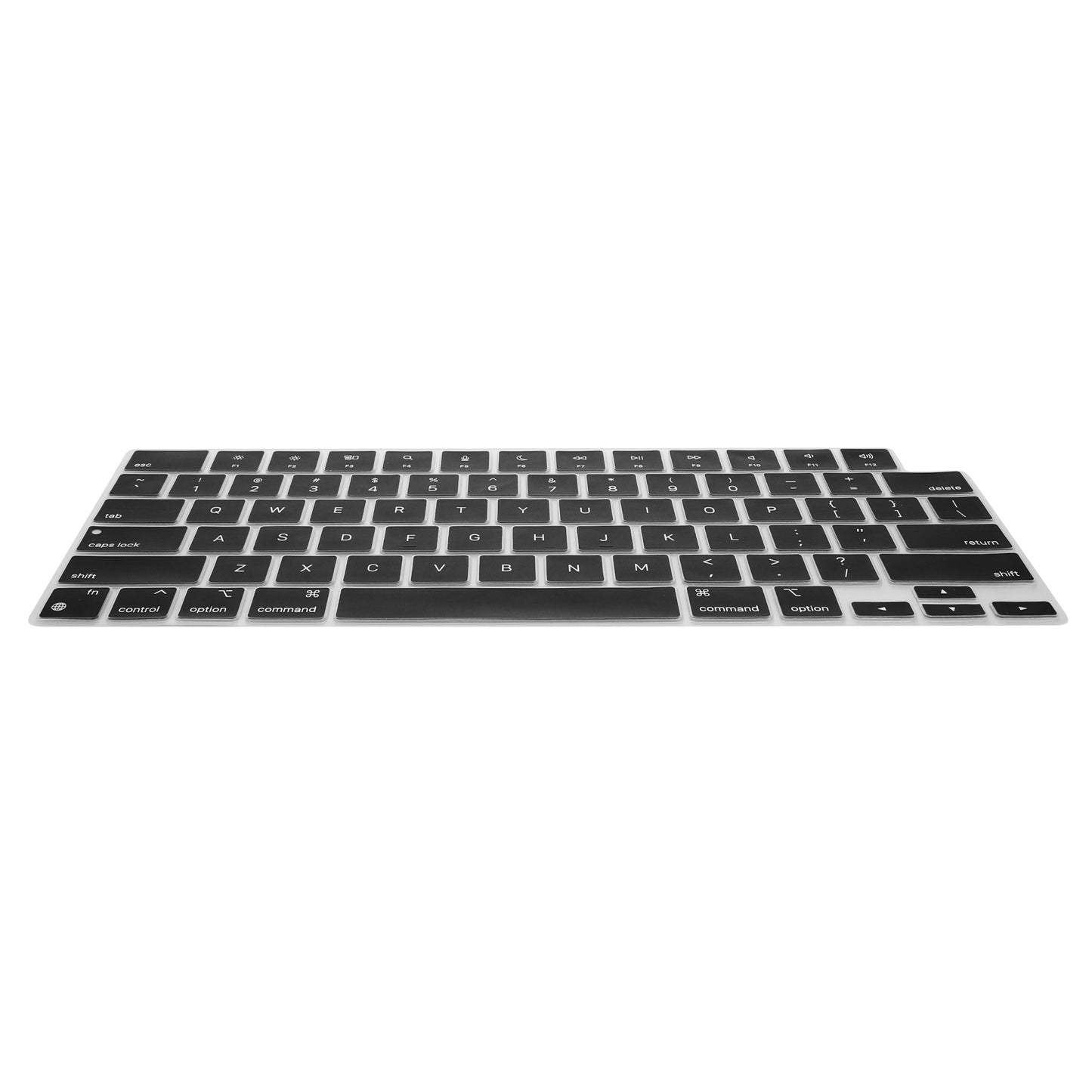 kwmobile Silikon Tastaturschutz für Apple Macbook Pro 14.2 2024 M4 A3112 / A3185 / A3401 - QWERTY US Keyboard Cover Abdeckung - Schwarz Schwarz  