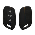kwmobile Autoschlüssel Schutzhülle kompatibel mit MG 3-Tasten ZS MG4 MG5 MG6 Hülle - Schlüsselhülle aus Silikon - in Schwarz Orange Schwarz  [dsg07]