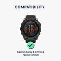 kwmobile Metal Adapter with 20mm Band Width Compatible with Garmin Epix 2 / Instinct 2 / Instinct 3 45mm / Fenix 8 47mm Watch Strap Smartwatch Band Connector Adapter Set Made of Metal