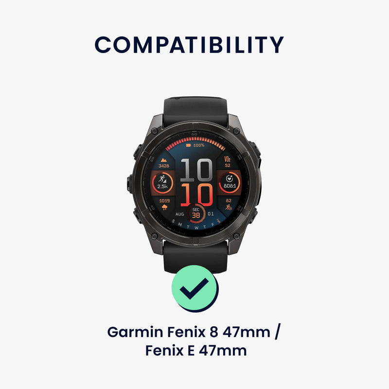 kwmobile Metal Adapter with 20mm Band Width Compatible with Garmin Epix 2 / Instinct 2 / Instinct 3 45mm / Fenix 8 47mm Watch Strap Smartwatch Band Connector Adapter Set Made of Metal