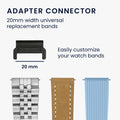 kwmobile Metal Adapter with 20mm Band Width Compatible with Garmin Epix 2 / Instinct 2 / Instinct 3 45mm / Fenix 8 47mm Watch Strap Smartwatch Band Connector Adapter Set Made of Metal