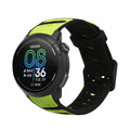 kwmobile Silikon Uhrenarmband für COROS PACE Pro Armband - Ersatzarmband für Fitnesstracker - Wechselarmband Smartwatch - Schwarz Grün Schwarz  [dsg01]