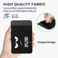kwmobile Pouch compatible with SanDisk Portable SSD, Samsung T7, Crucial X8, HDD - Holder for external SSD Hard Drive - 13x8cm - Elastic Case Cover self-adhesive - Don't touch my Hard Drive