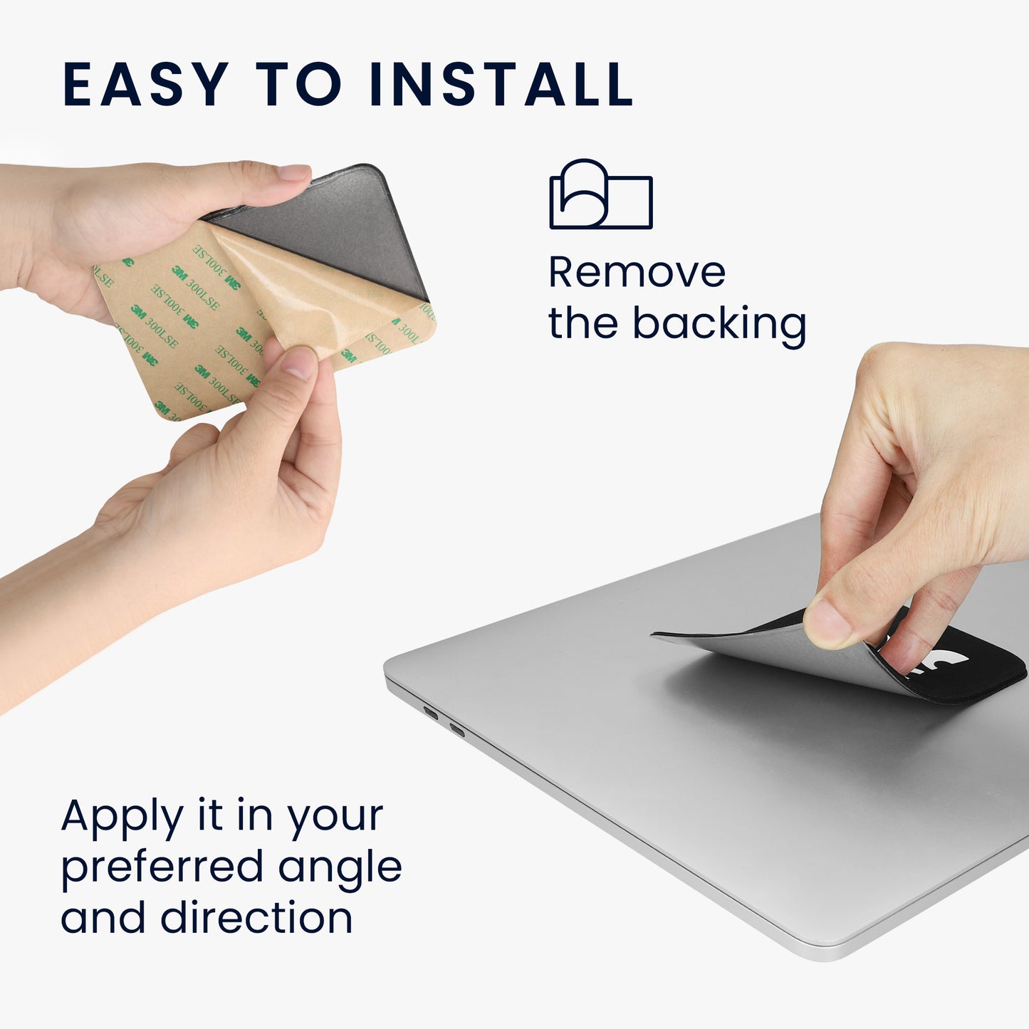 kwmobile Pouch compatible with SanDisk Portable SSD, Samsung T7, Crucial X8, HDD - Holder for external SSD Hard Drive - 13x8cm - Elastic Case Cover self-adhesive - Don't touch my Hard Drive
