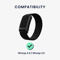 kwmobile Silicone Watch Strap for Whoop 5.0 / Whoop 4.0 / 3.0 Band - Replacement Strap for Fitness Tracker - Smartwatch Replacement Band