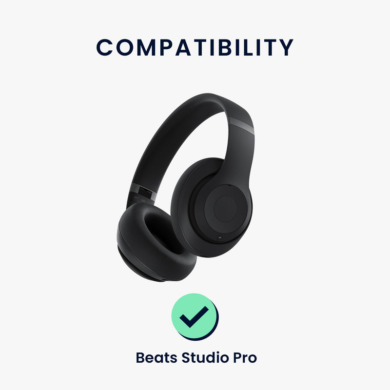kwmobile Ear Pads for Beats Studio Pro Ear Cushions Replacement Headphone Spare Parts Headphone Replacement Pads Over-Ear Headphones