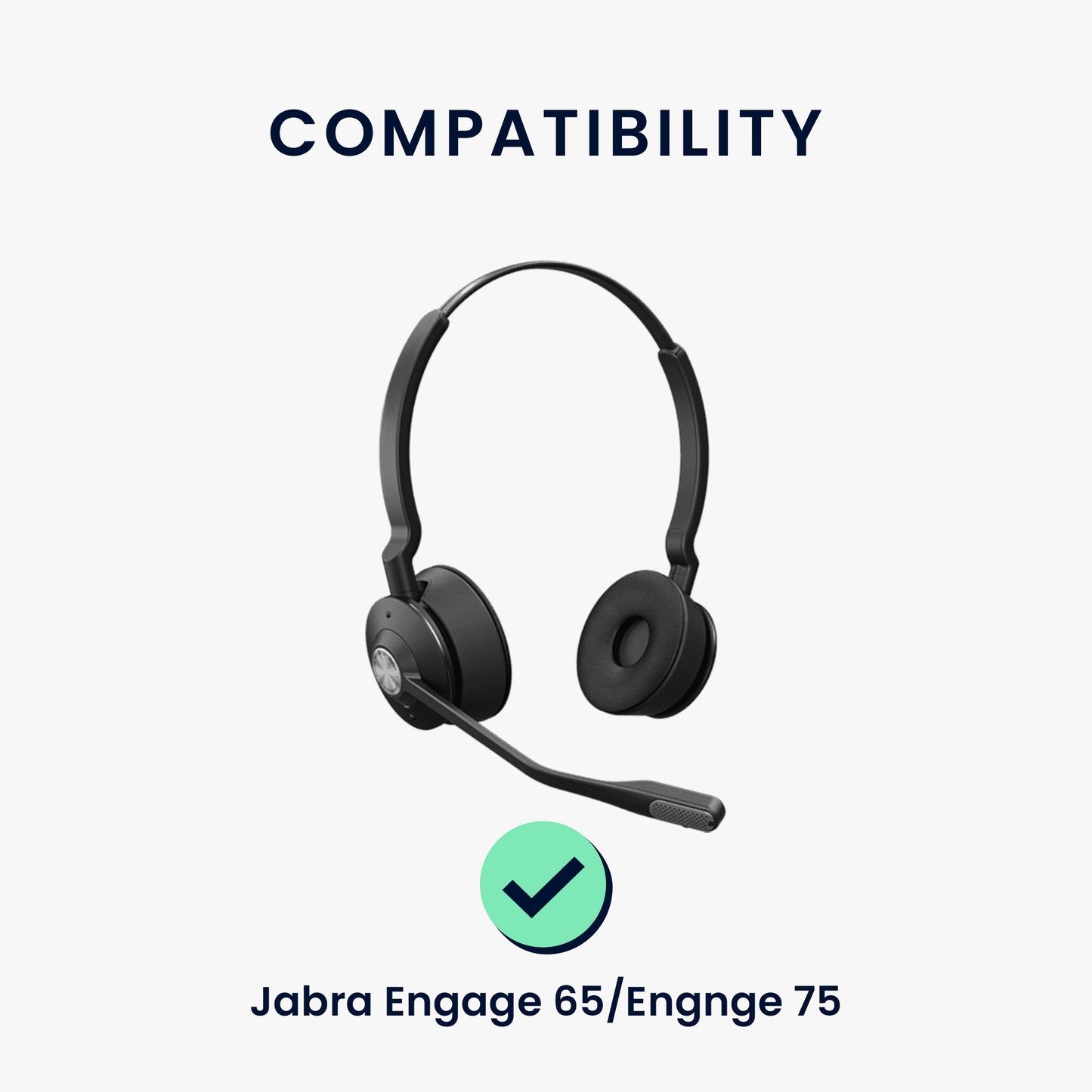 2x Ear Cushions for Jabra Engage 65 / Engage 75 / Engage 55
