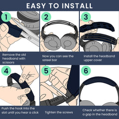 Ersatz Bügelpolster für Bose Quietcomfort 35 / QC35 / Quietcomfort 45 / QC45 - Schwarz - Sonstiges