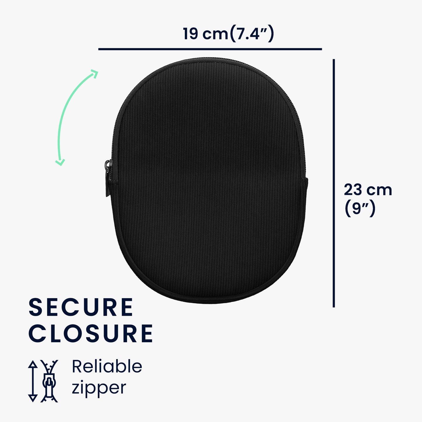 kwmobile Case Compatible with Sony WH-CH520 / WH-CH510 / MDR-ZX110 Bag - Headset Case Made of Durable Neoprene Fabric