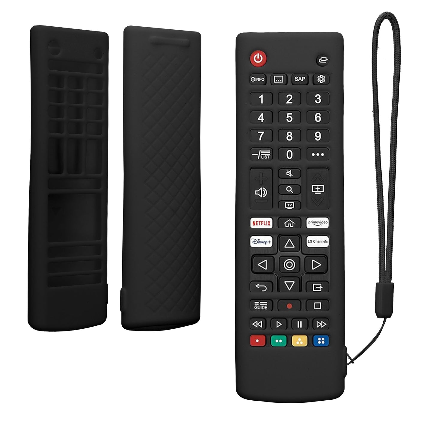 kwmobile Hülle Fernbedienung kompatibel mit LG Smart TV AKB Hülle - Silikon Case für TV Zubehör in Schwarz Schwarz  