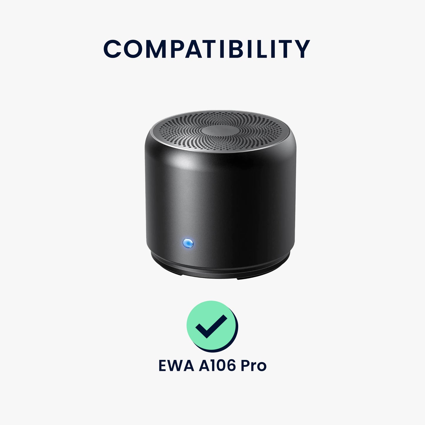 kwmobile Case Compatible with EWA A106 Pro - Protective Cover for Mini Speaker - Bluetooth Speaker Cover