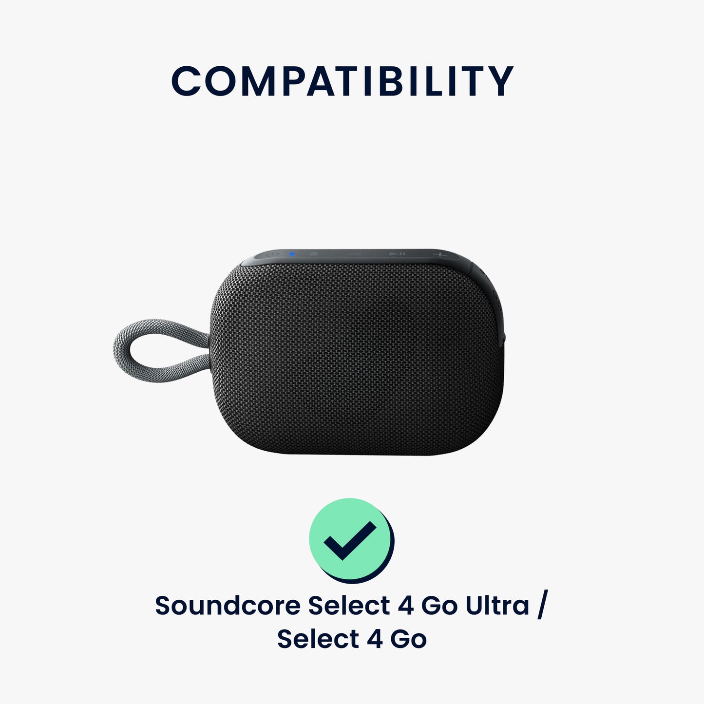 kwmobile Case Compatible with soundcore Select 4 Go Ultra / Select 4 Go - Protective Cover for Mini Speaker - Bluetooth Speaker Cover