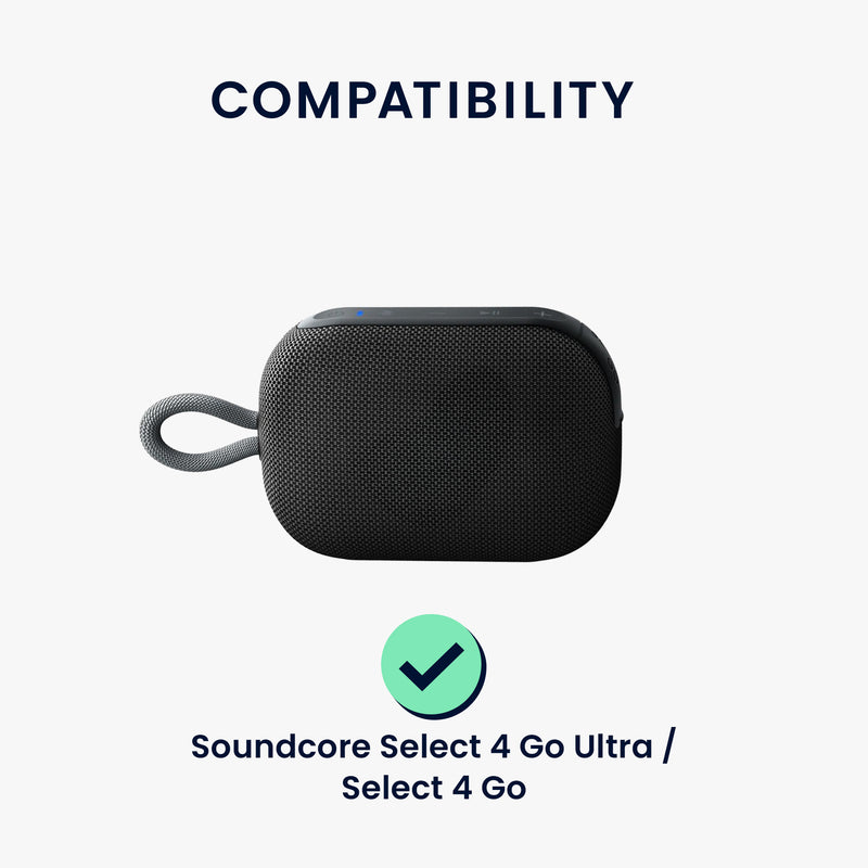 kwmobile Case Compatible with soundcore Select 4 Go Ultra / Select 4 Go - Protective Cover for Mini Speaker - Bluetooth Speaker Cover
