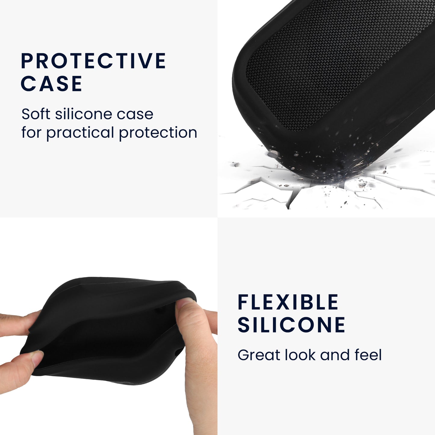kwmobile Case Compatible with soundcore Select 4 Go Ultra / Select 4 Go - Protective Cover for Mini Speaker - Bluetooth Speaker Cover
