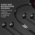 kwmobile USB C Headphone Splitter for USB C Headphones / Headset USB C Adapter - USB-C to Jack Audio Cable Splitter made of Nylon
