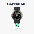 kwmobile Metal Adapter with 22mm Band Width Compatible with Amazfit T-Rex 3 Watch Strap Smartwatch Band Connector Adapter Set