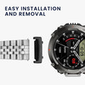 kwmobile Metal Adapter with 22mm Band Width Compatible with Amazfit T-Rex 3 Watch Strap Smartwatch Band Connector Adapter Set