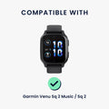 kwmobile Replacement Strap Compatible with Garmin Venu Sq 2 Music / Sq 2 / Vivoactive 6 / Vivoactive 5 Band - Fitness Tracker Band with Magnetic Clasp