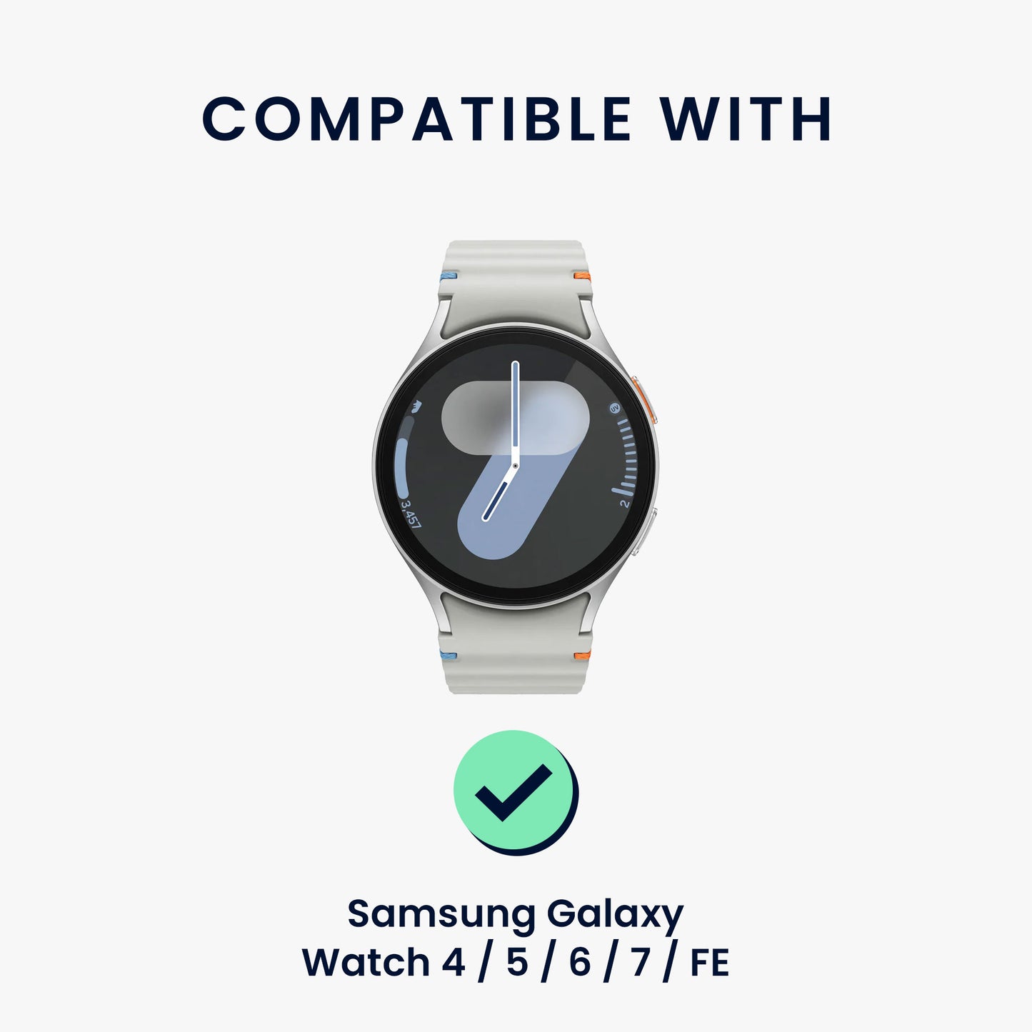 kwmobile Replacement Band compatible with Samsung Galaxy Watch 4 / 5 / 6 Galaxy Watch 7 / FE - Fitness Tracker Band with Magnetic Closure