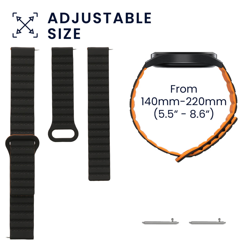 kwmobile Replacement Band compatible with Samsung Galaxy Watch 4 / 5 / 6 Galaxy Watch 7 / FE - Fitness Tracker Band with Magnetic Closure