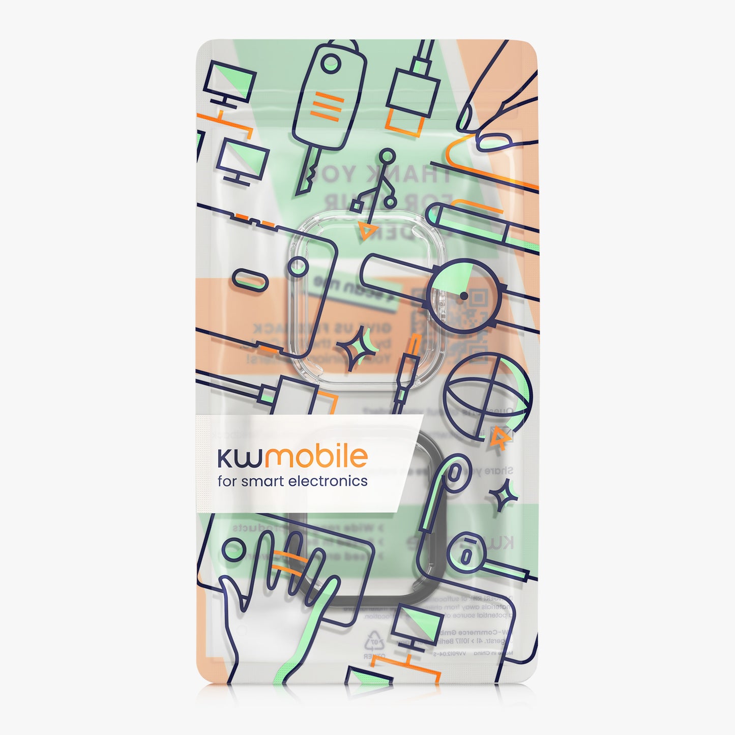kwmobile Protective Case for Xiaomi Redmi Watch 5 / Redmi Watch 5 eSIM Full Body Display Cover Set