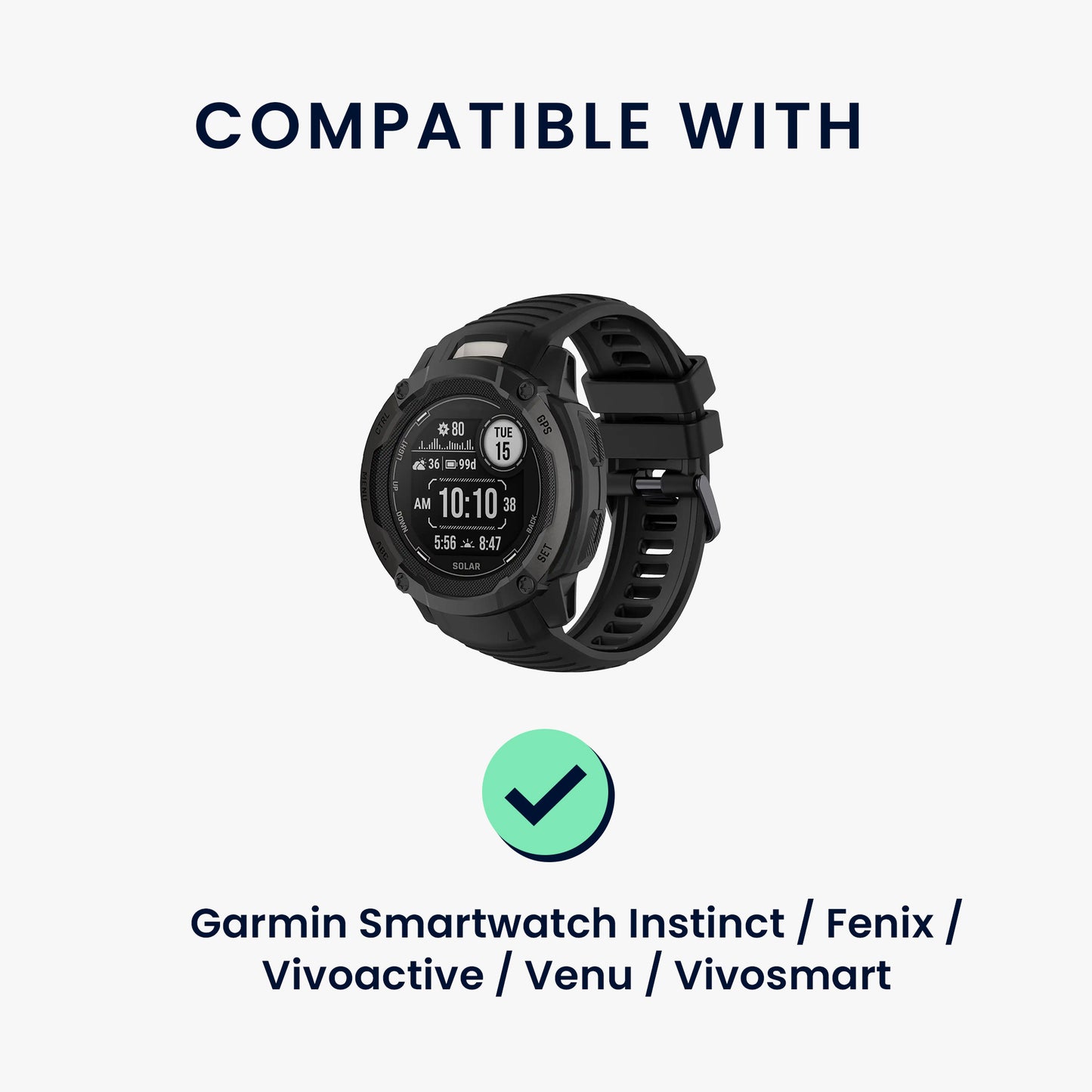 kwmobile USB C Charging Cable compatible with Garmin Smartwatch Instinct / Fenix / Vivoactive / Venu / Vivosmart - Cable Charger - Smart Watch Type C Replacement Cable - Fitness Tracker Charging Cable