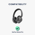 kwmobile Ear Pads for EarFun Wave Pro Headphones Replacement Parts Over Ear Headphones
