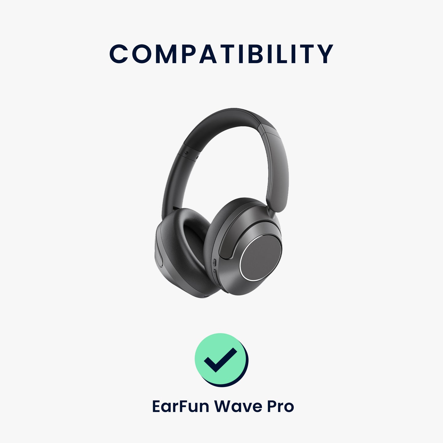 kwmobile Ear Pads for EarFun Wave Pro Headphones Replacement Parts Over Ear Headphones