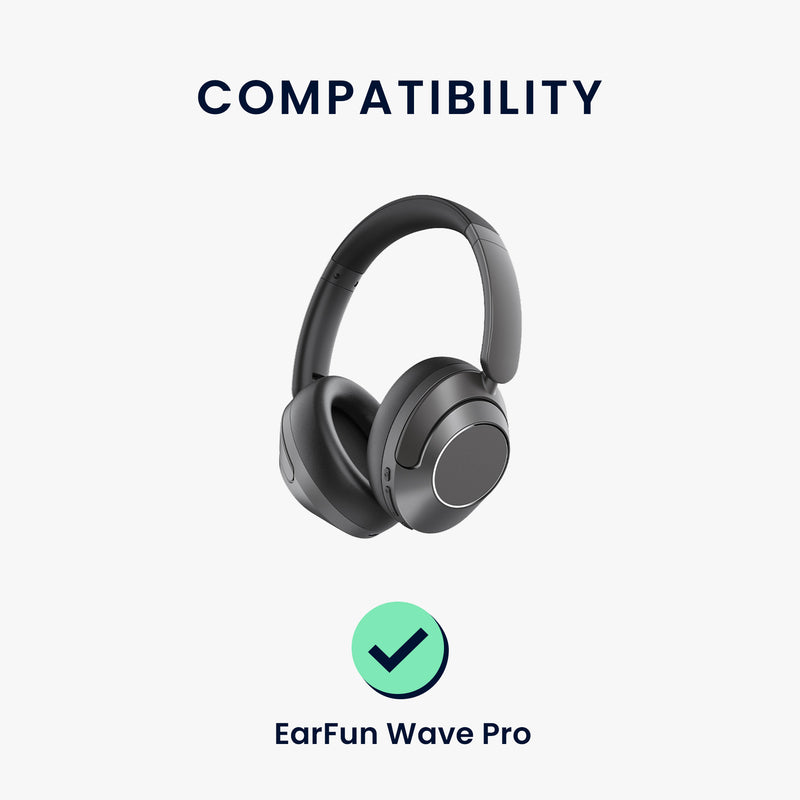 kwmobile Ear Pads for EarFun Wave Pro Headphones Replacement Parts Over Ear Headphones