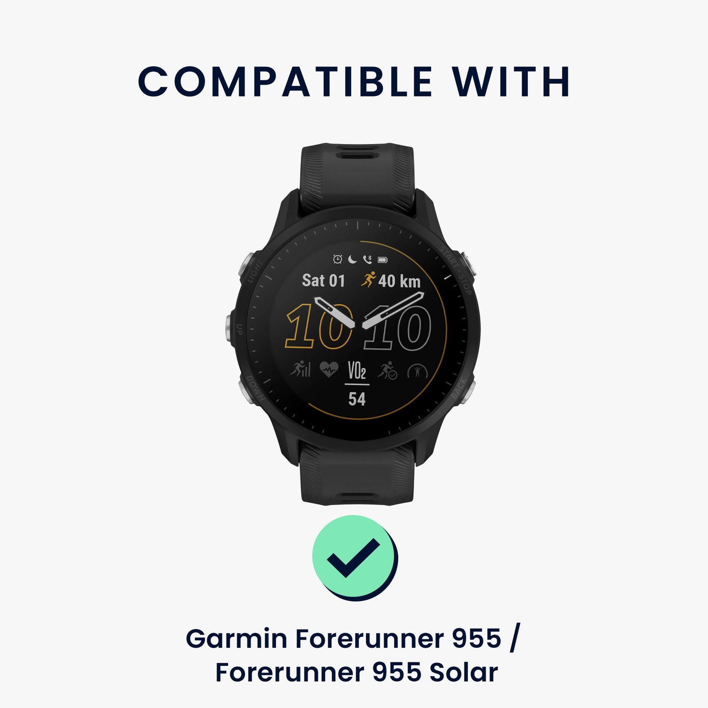 kwmobile Screen Protector compatible with Garmin Forerunner 955 / Forerunner 955 Solar Film Display Protection for Fitness Tracker