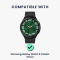 kwmobile Screen Protector compatible with Samsung Galaxy Watch 6 Classic 47mm Film Display Protection for Smartwatch Fitness Tracker