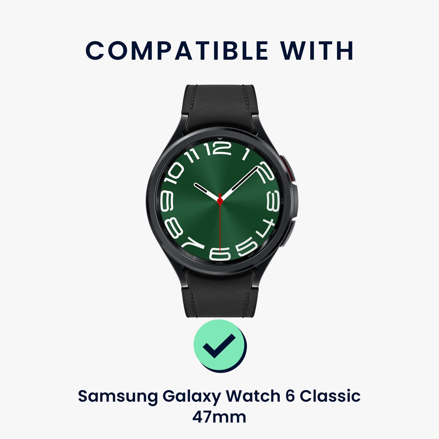 kwmobile Screen Protector compatible with Samsung Galaxy Watch 6 Classic 47mm Film Display Protection for Smartwatch Fitness Tracker