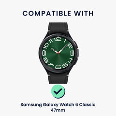 kwmobile Schutzglas kompatibel mit Samsung Galaxy Watch 6 Classic 47mm Folie Displayschutz für Smartwatch Fitness