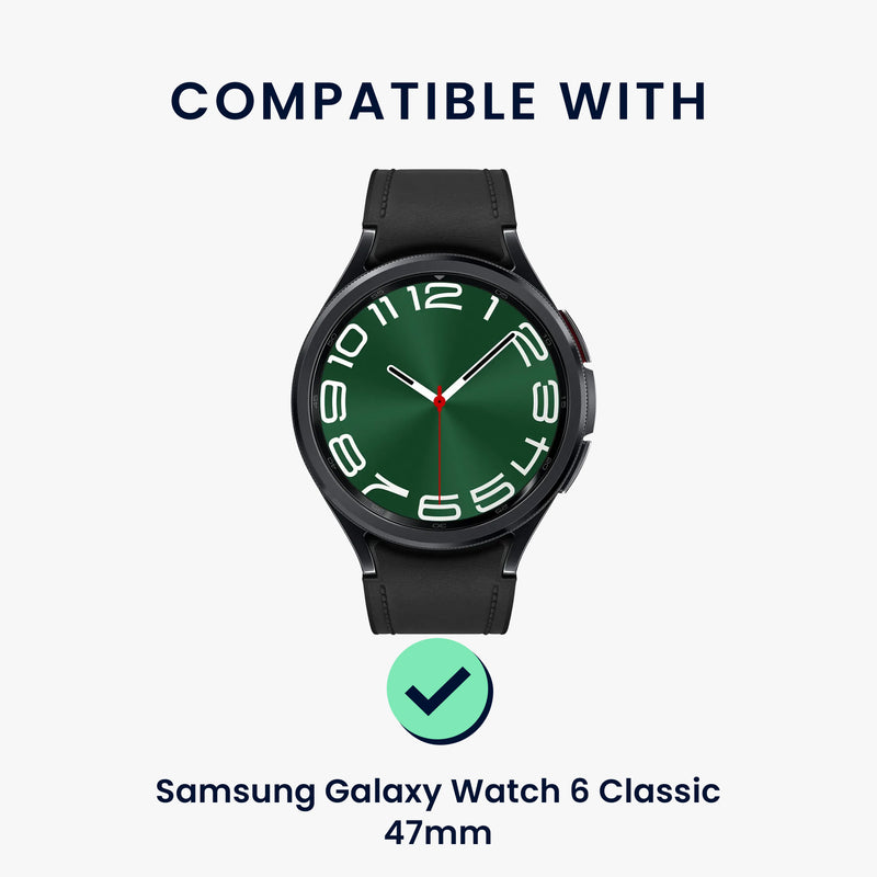 kwmobile Screen Protector compatible with Samsung Galaxy Watch 6 Classic 47mm Film Display Protection for Smartwatch Fitness Tracker
