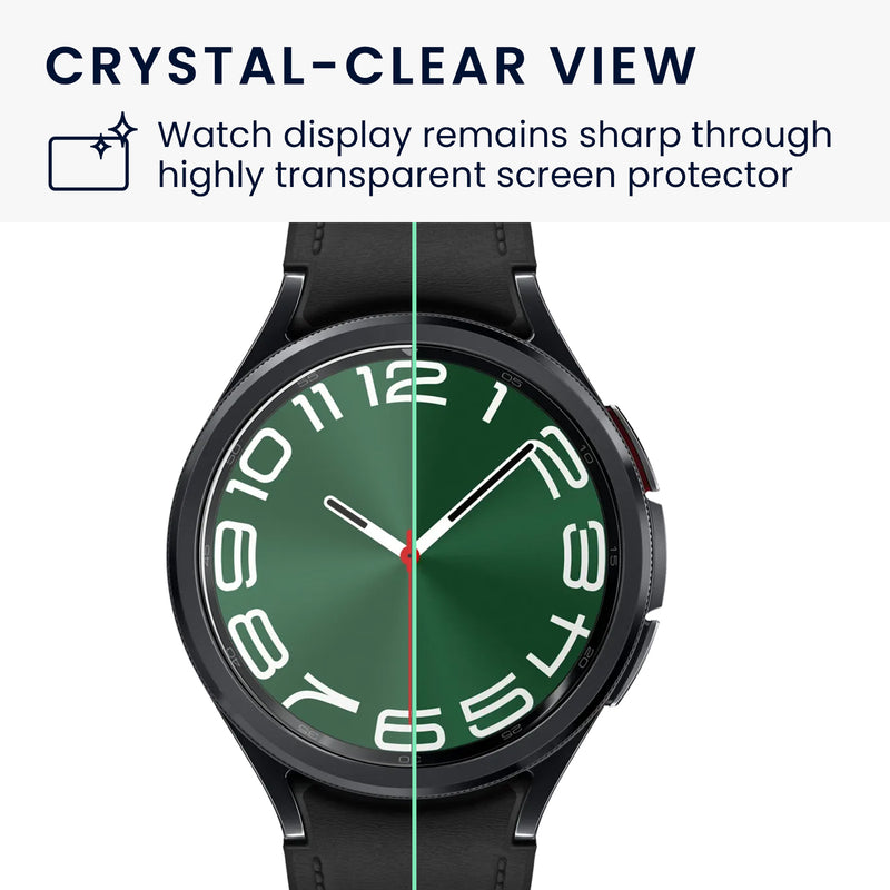 kwmobile Screen Protector compatible with Samsung Galaxy Watch 6 Classic 47mm Film Display Protection for Smartwatch Fitness Tracker