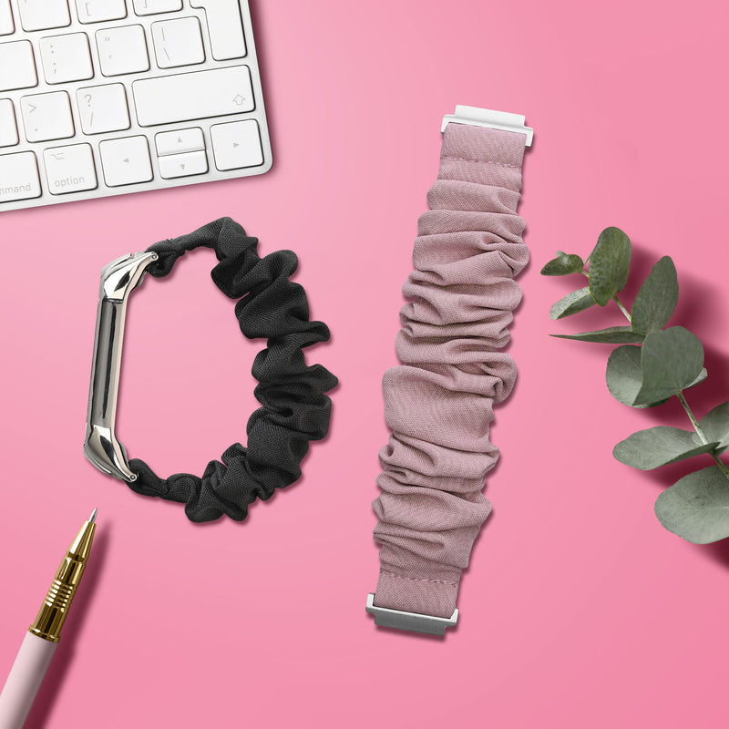 kwmobile Replacement Strap compatible with Garmin Venu Sq 2 Music / Sq 2 / Vivoactive 6 / Vivoactive 5 - Smartwatch Scrunchie Hair Tie Design - Inner Dimensions 14 - 19 cm