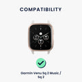kwmobile Replacement Strap compatible with Garmin Venu Sq 2 Music / Sq 2 / Vivoactive 6 / Vivoactive 5 - Smartwatch Scrunchie Hair Tie Design - Inner Dimensions 14 - 19 cm