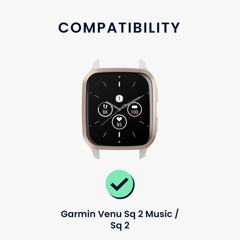 kwmobile Replacement Strap compatible with Garmin Venu Sq 2 Music / Sq 2 / Vivoactive 6 / Vivoactive 5 - Smartwatch Scrunchie Hair Tie Design - Inner Dimensions 14 - 19 cm