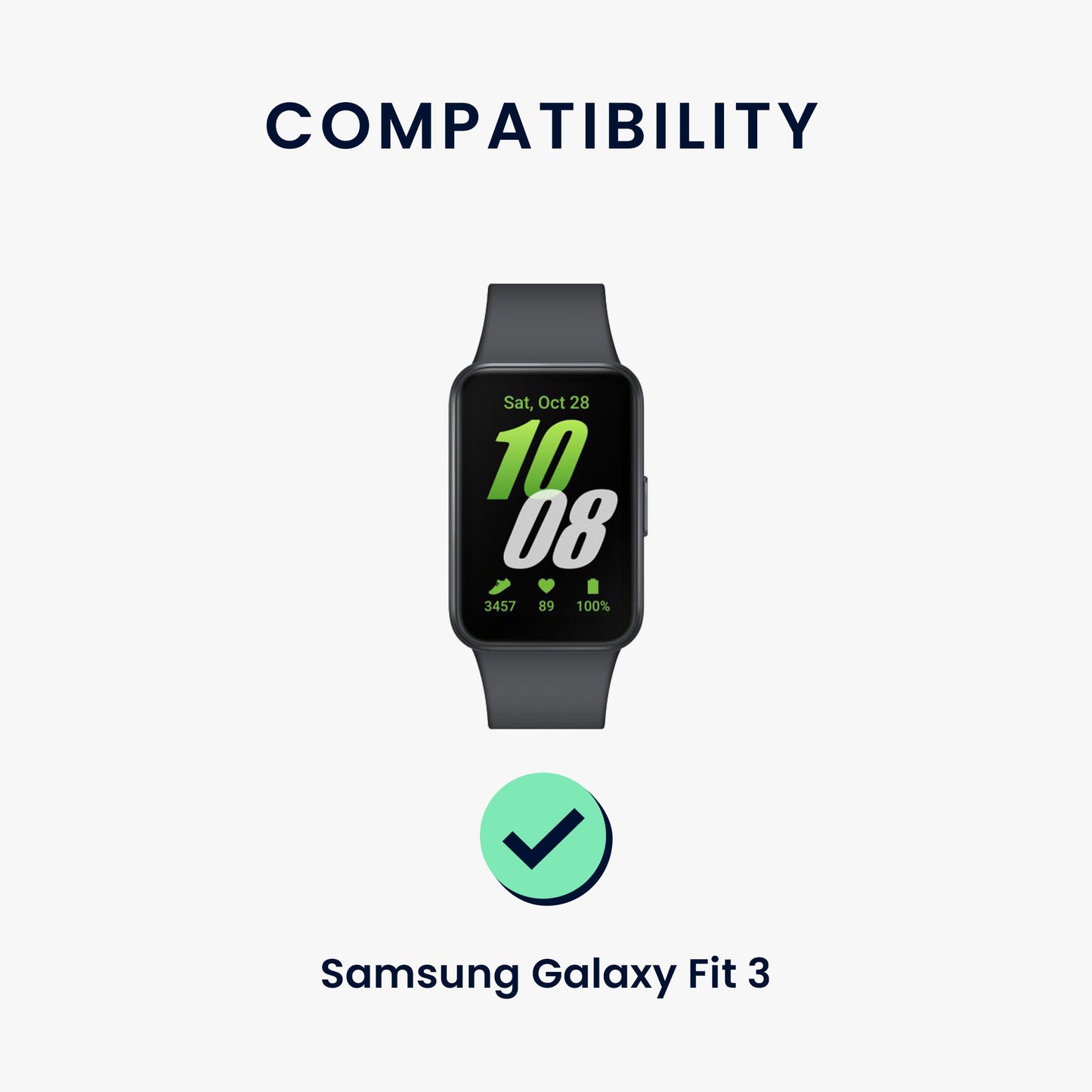 kwmobile Replacement Wristband compatible with Samsung Galaxy Fit 3 Smartwatch