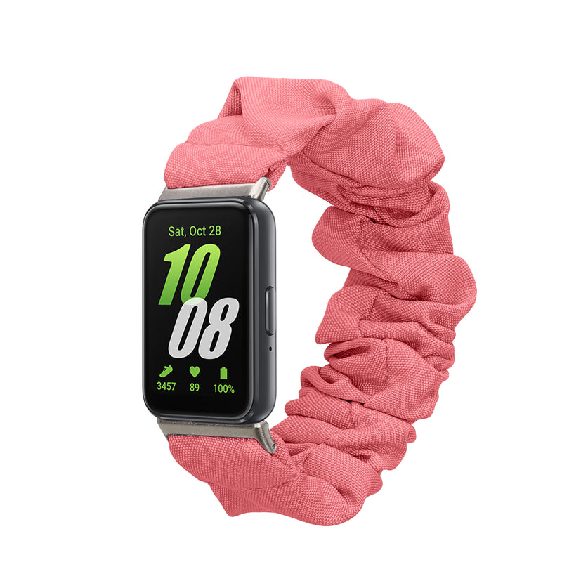 kwmobile Ersatz Armband kompatibel mit Samsung Galaxy Fit 3 - Smartwatch Scrunchie Haargummi Design Rosa - Innenmaße 14 - 19 cm Rosa  