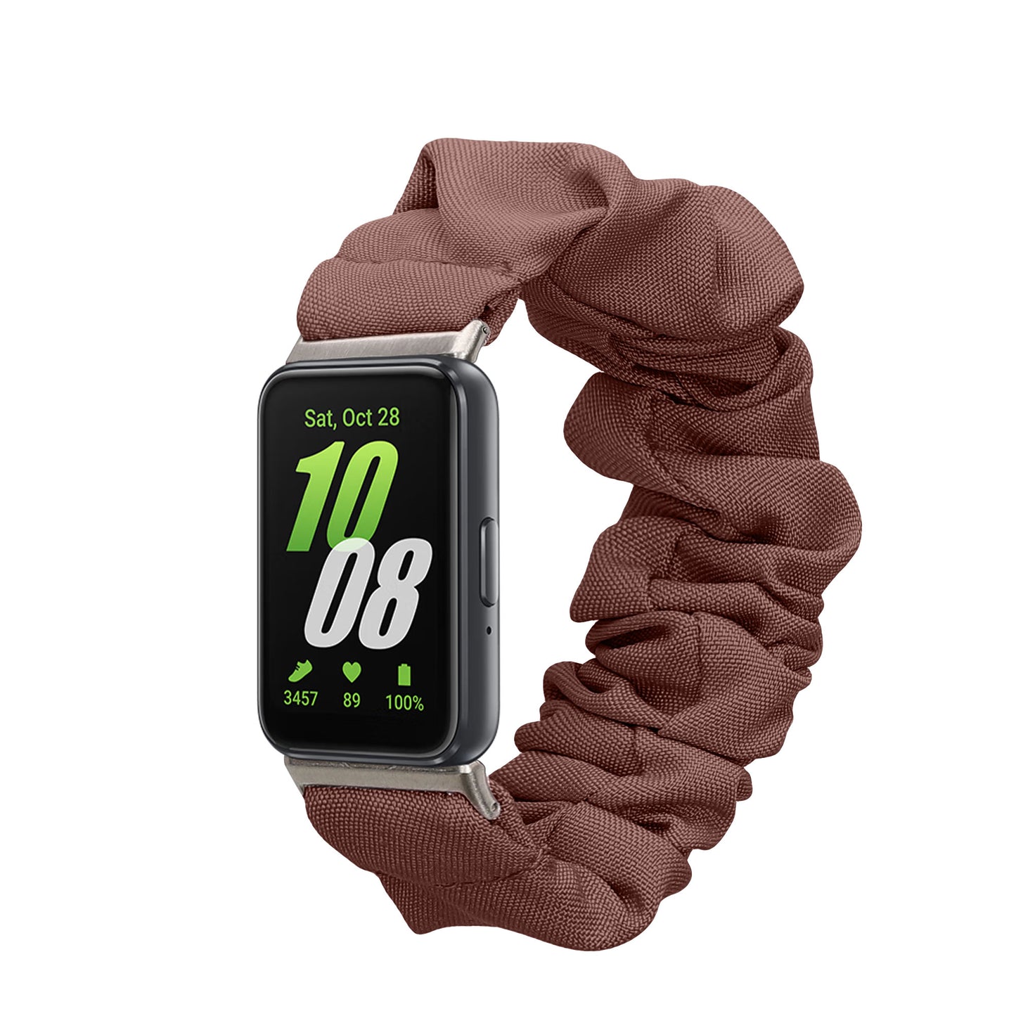 kwmobile Ersatz Armband kompatibel mit Samsung Galaxy Fit 3 - Smartwatch Scrunchie Haargummi Design Grape - Innenmaße 14 - 19 cm Grape  