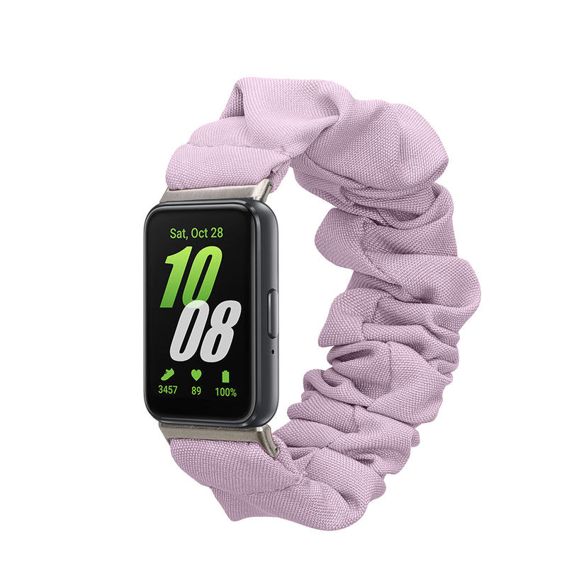 kwmobile Ersatz Armband kompatibel mit Samsung Galaxy Fit 3 - Smartwatch Scrunchie Haargummi Design Violett - Innenmaße 14 - 19 cm Violett  
