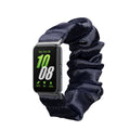 kwmobile Ersatz Armband kompatibel mit Samsung Galaxy Fit 3 - Smartwatch Scrunchie Haargummi Design Metallic Blau - Innenmaße 14 - 19 cm Metallic Blau  
