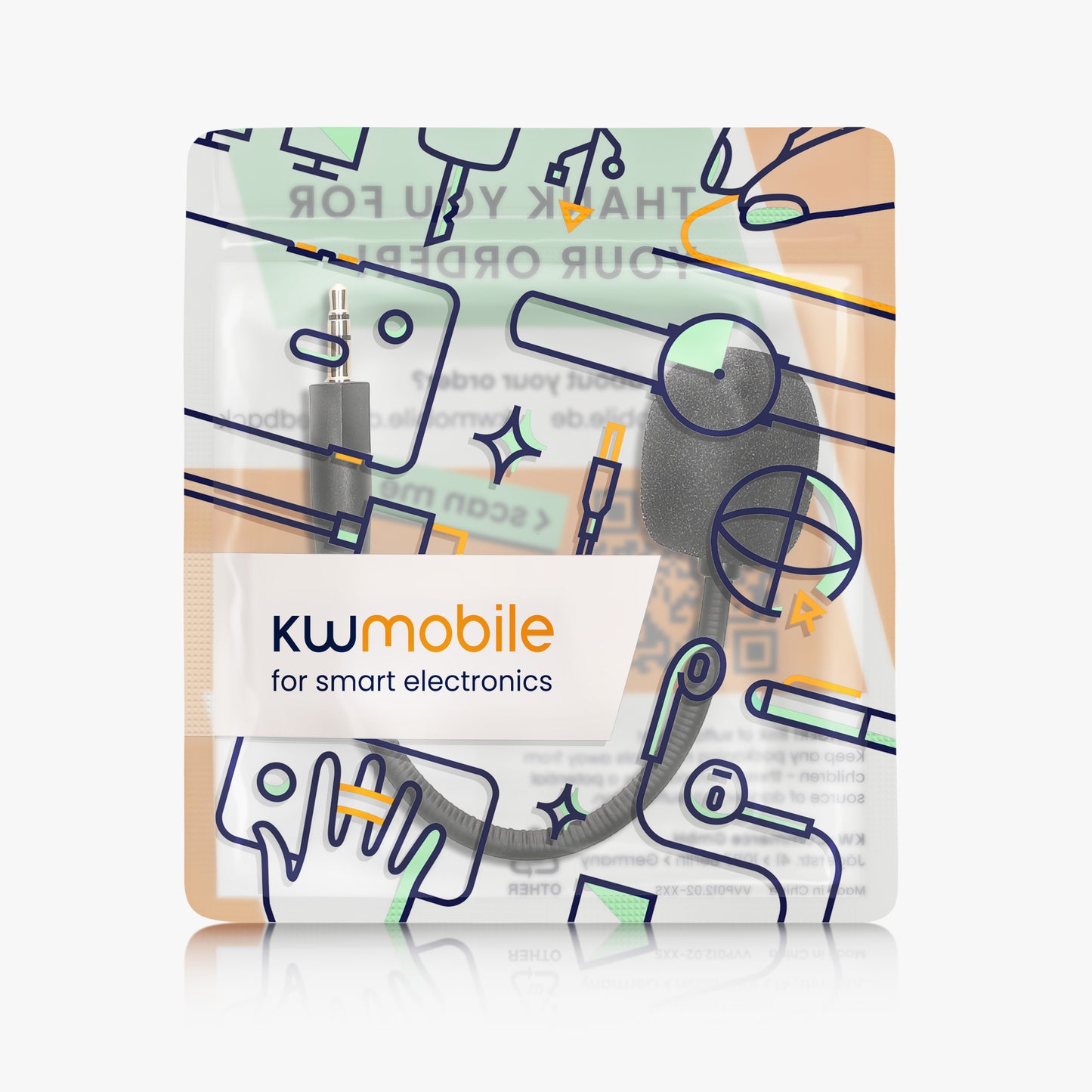 kwmobile Replacement Headphone Microphone compatible with Kingston Hyper X Cloud OrbitS Headset Gaming Headphones Microphone with 3.5 mm Jack Plug