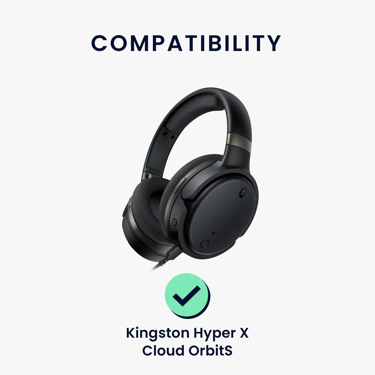 kwmobile Replacement Headphone Microphone compatible with Kingston Hyper X Cloud OrbitS Headset Gaming Headphones Microphone with 3.5 mm Jack Plug