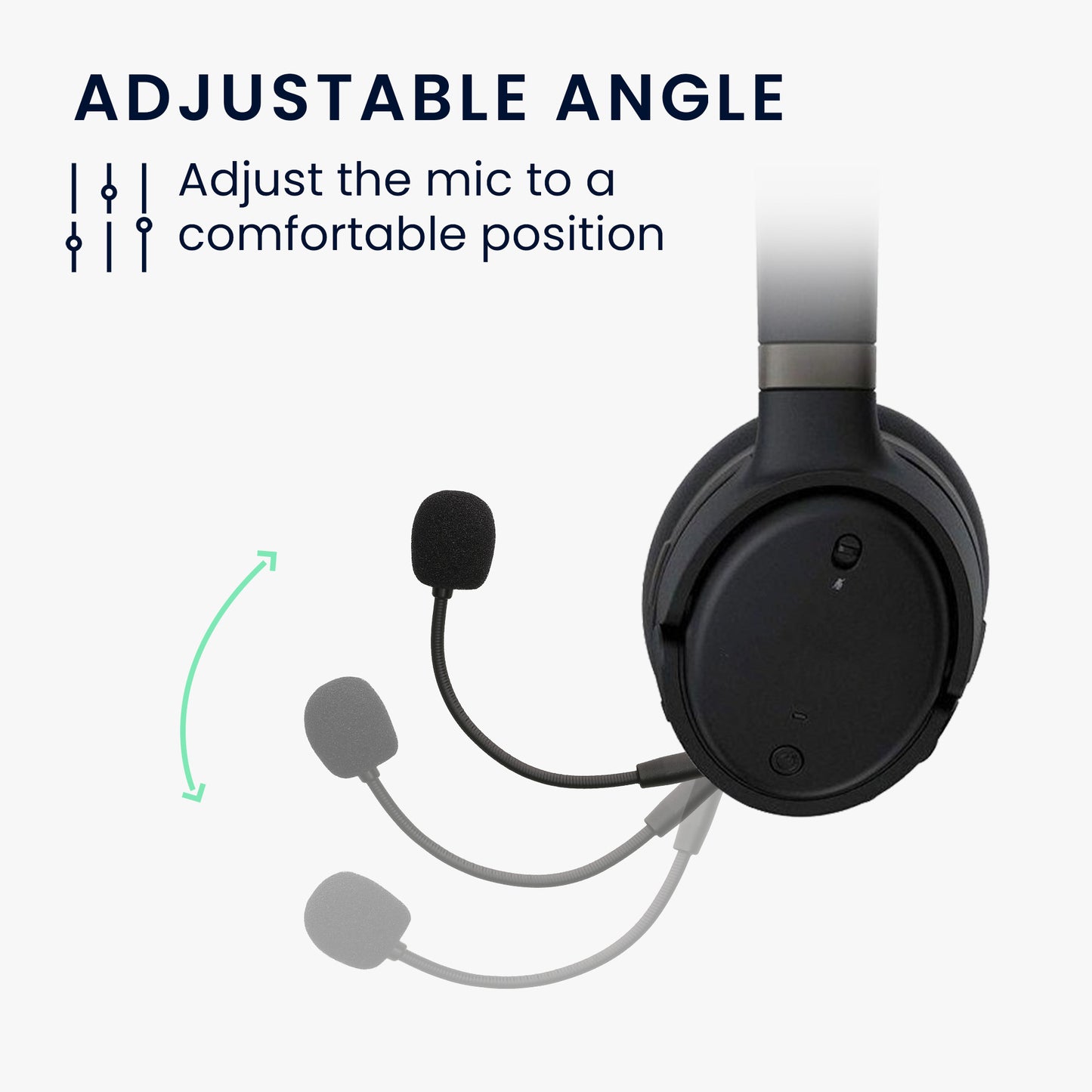 kwmobile Replacement Headphone Microphone compatible with Kingston Hyper X Cloud OrbitS Headset Gaming Headphones Microphone with 3.5 mm Jack Plug