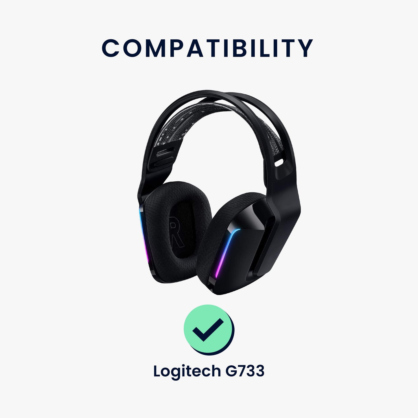 kwmobile Replacement Headphone Microphone compatible with Logitech G733 Headset - Gaming Headphones Microphone with 3.5mm Jack Plug